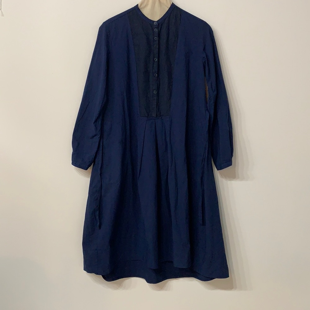 Hannoh Wessel Elegant Cotton Navy Blue Women's Dress